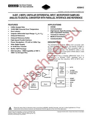 ADS8412IPFBT datasheet  